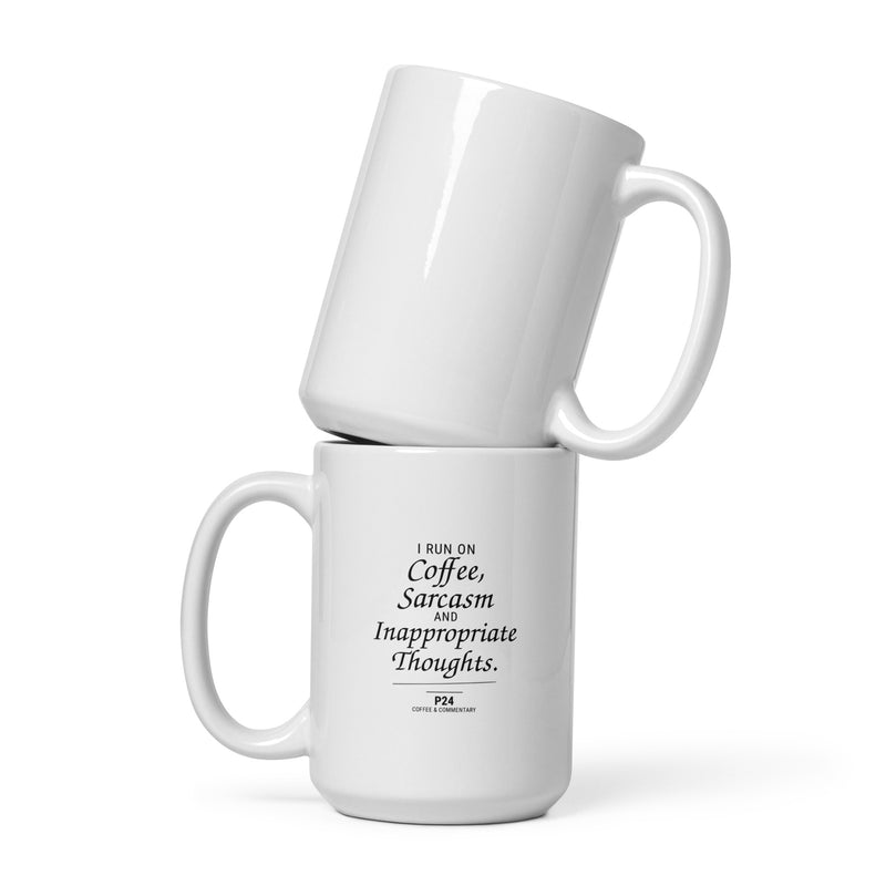 White glossy mug